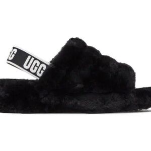 UGG Black Fluff Yea Sandals